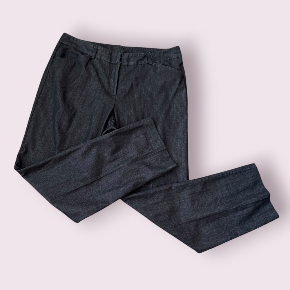 New Directions Charcoal Gray Straight Leg Dress Pants Size 12